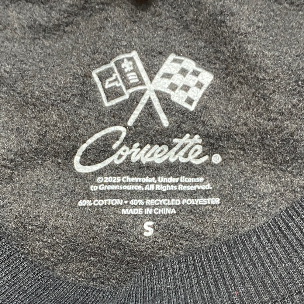 Corvette Black Retro Car Sweatshirt S - Picture 9 of 10